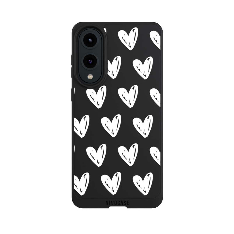 Galaxy S25 Edge NIVOpure Coeurs blancs transparente