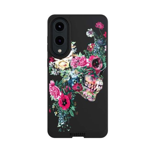 Samsung Galaxy S25 Edge NIVOpure Blumen-Totenkopf transparent