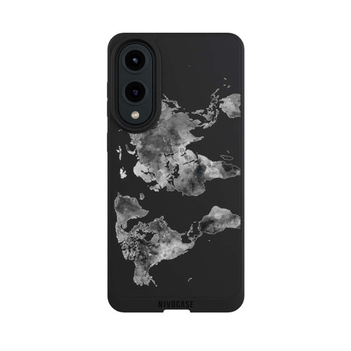 Samsung Galaxy S25 Edge NIVOpure World Map Black Transparent