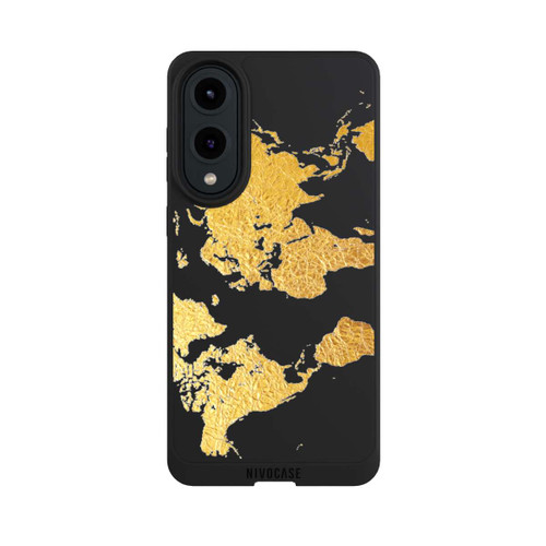 Samsung Galaxy S25 Edge NIVOpure World Map Gold Transparent