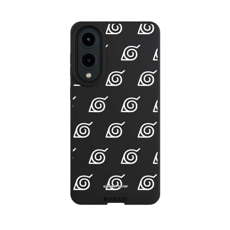Galaxy S25 Edge NIVOpure Konoha Pattern Blanc sur Fond Transparent