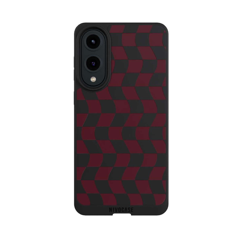 Galaxy S25 Edge NIVOpure Rouge vin en damier