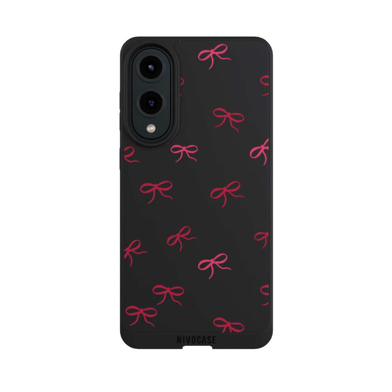 Galaxy S25 Edge NIVOpure Bows Red Pattern Transparent