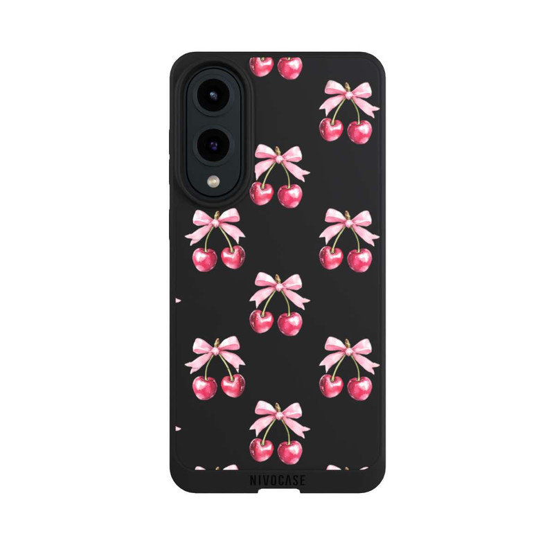 Galaxy S25 Edge NIVOpure Cherry Bow Pattern Transparent with AI