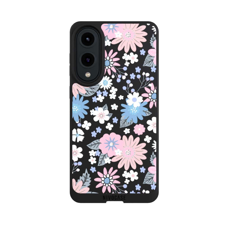 Galaxy S25 Edge NIVOpure Wildflower Pattern Illustration Pastell Transparent