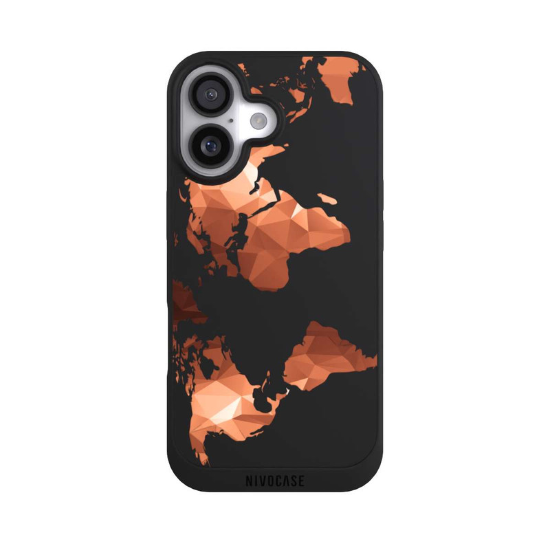 iPhone 17 NIVOpure Carte du Monde Triangle sans fond