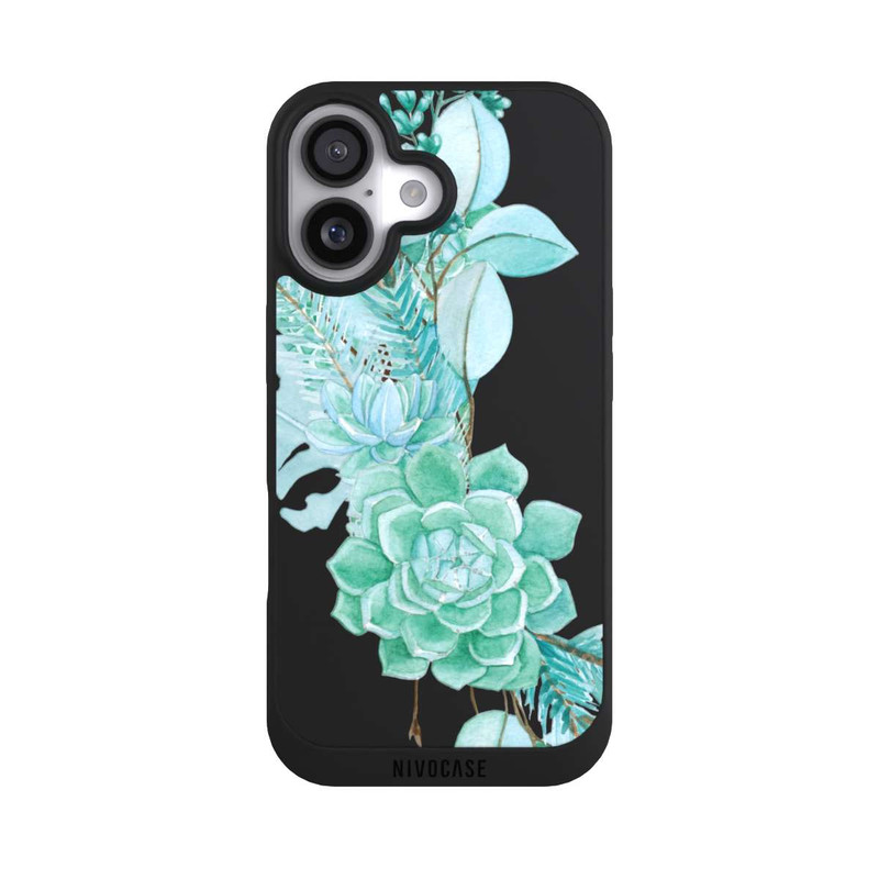 iPhone 17 NIVOpure Flowers Mint Green Transparent