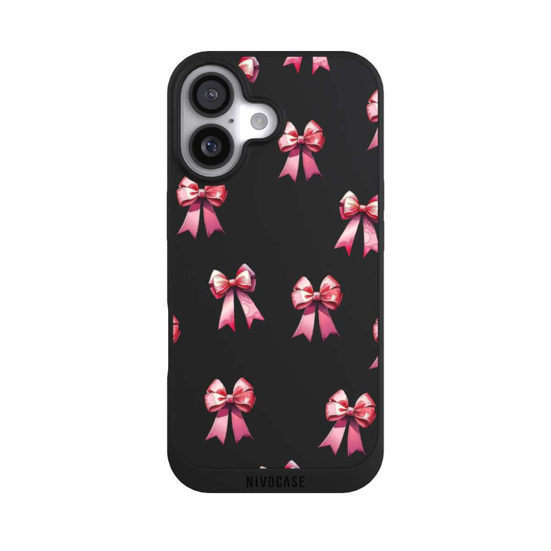 iPhone 17 NIVOpure Bow Red Pattern Watercolor Transparent