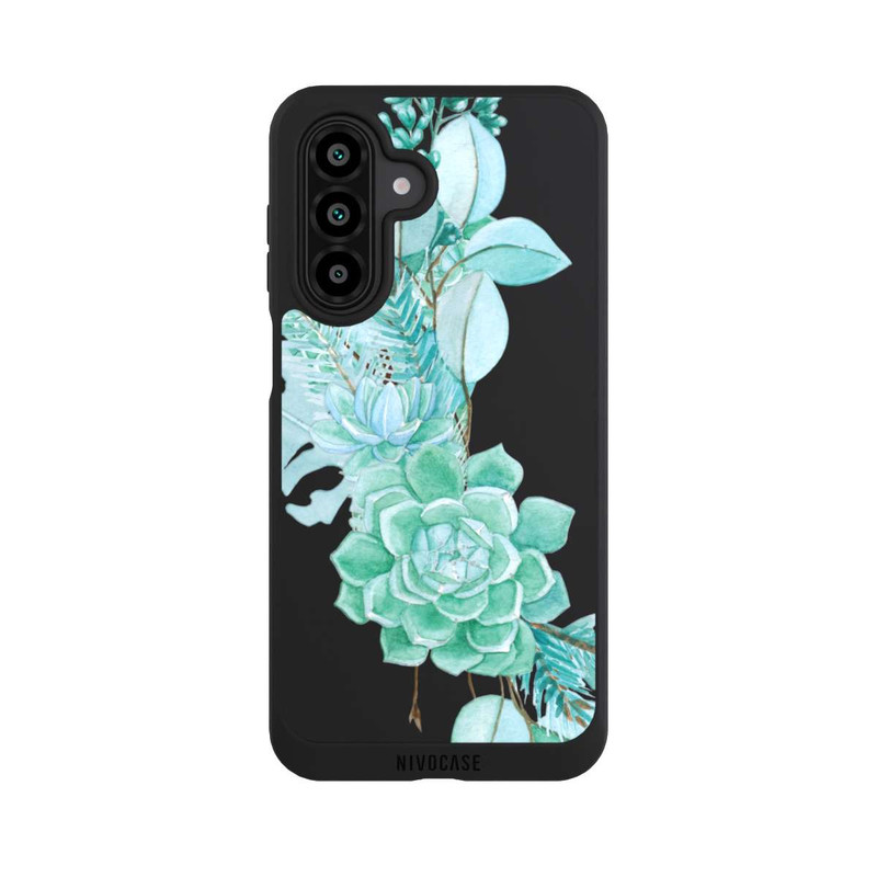 Galaxy A17 5G NIVOpure Sukkulenten Blumen Mintgrün Transparent