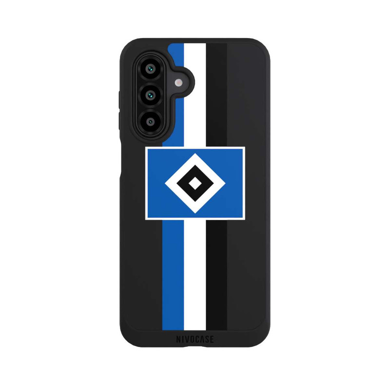 Galaxy A17 5G NIVOpure HSV Streifen - Blau-Weiß-Schwarz - ohne Hintergrund