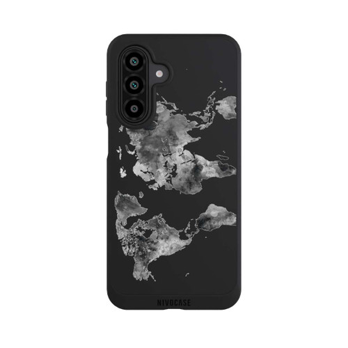 Samsung Galaxy A17 5G NIVOpure Weltkarte Schwarz Transparent
