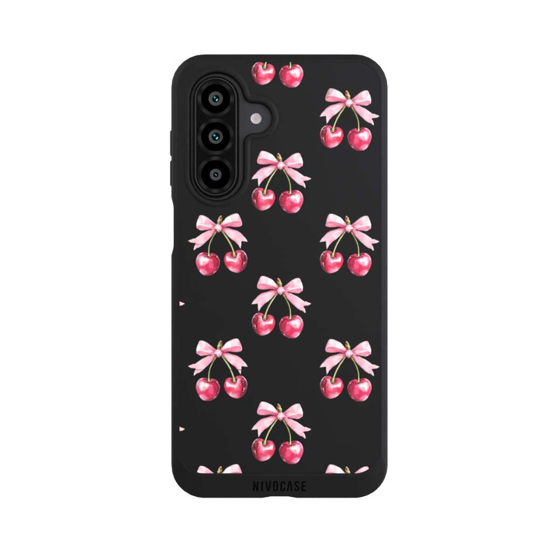 Galaxy A17 5G NIVOpure Motif Nœud Cerise transparent avec IA