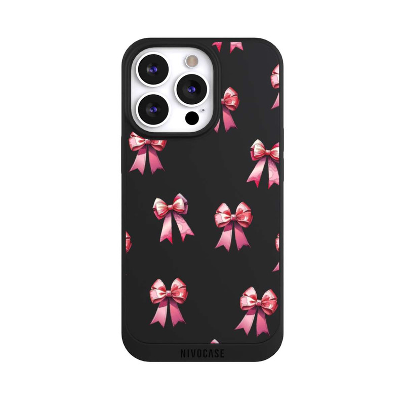 iPhone 13 Pro NIVOpure Bow Red Pattern Watercolor Transparent