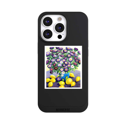 Apple iPhone 13 Pro NIVOpure Purple Asters and Lemons by Christopher Ryland