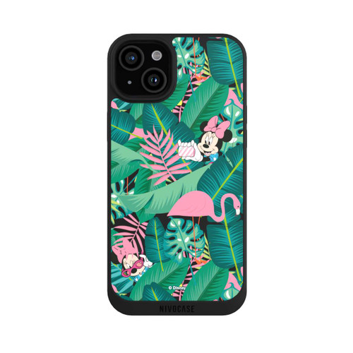 Apple iPhone 15 Plus NIVOpure Minnie Summer Palmblätter ohne Hintergrund