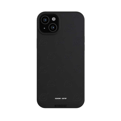 Apple iPhone 15 Plus NIVOpure Schwarzes Konoha-Muster Transparent