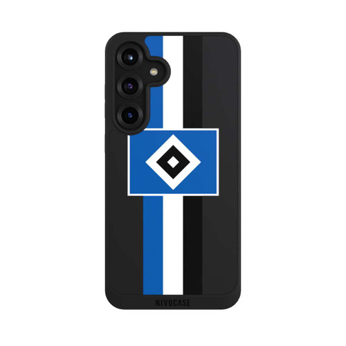 Samsung Galaxy S25+  NIVOpure HSV Streifen - Blau-Weiß-Schwarz - ohne Hintergrund