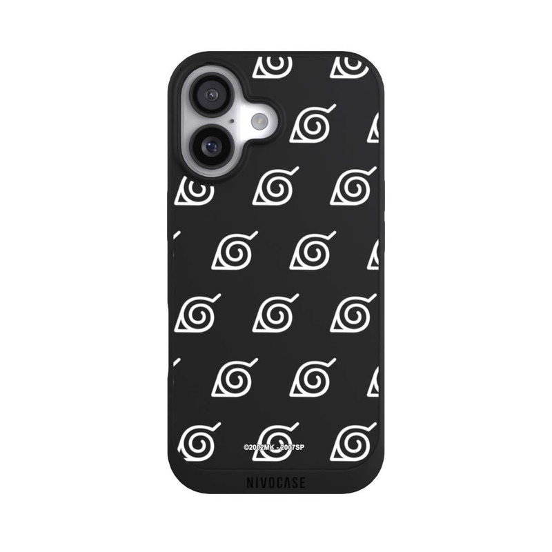 iPhone 17 NIVOpure Weißes Konoha-Muster Transparent
