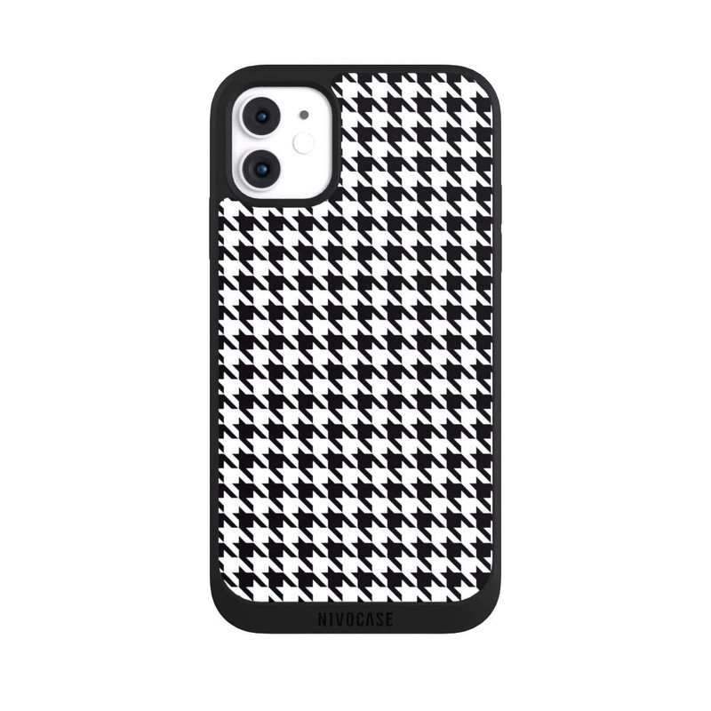 iPhone 11 NIVOpure Hahnentritt Schwarz Weiß