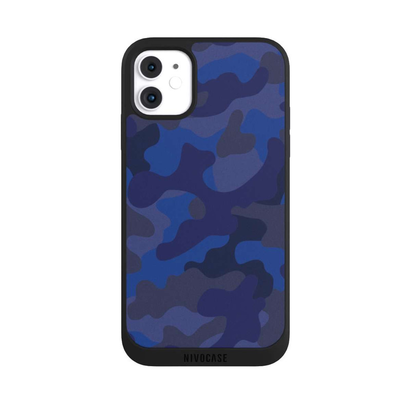 iPhone 11 NIVOpure Camouflage Marineblau