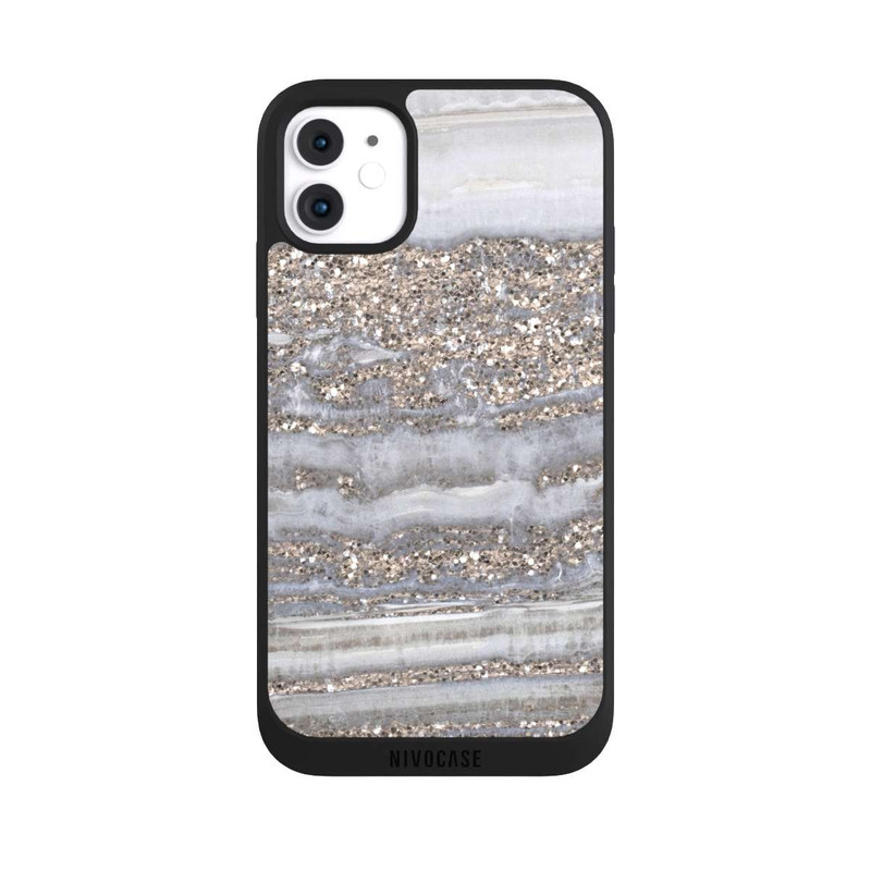 iPhone 11 NIVOpure Aspect marbre blanc pailleté