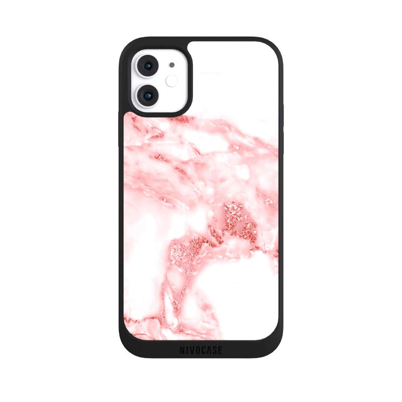 iPhone 11 NIVOpure Pink and White Marble