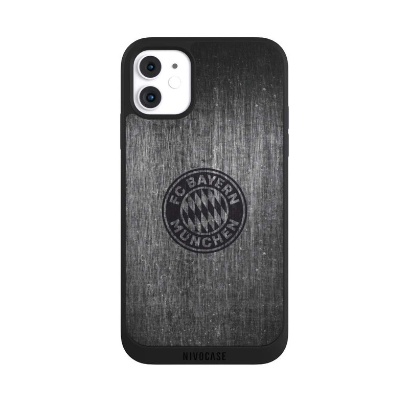 iPhone 11 NIVOpure Metalllook FCB Logo einfarbig