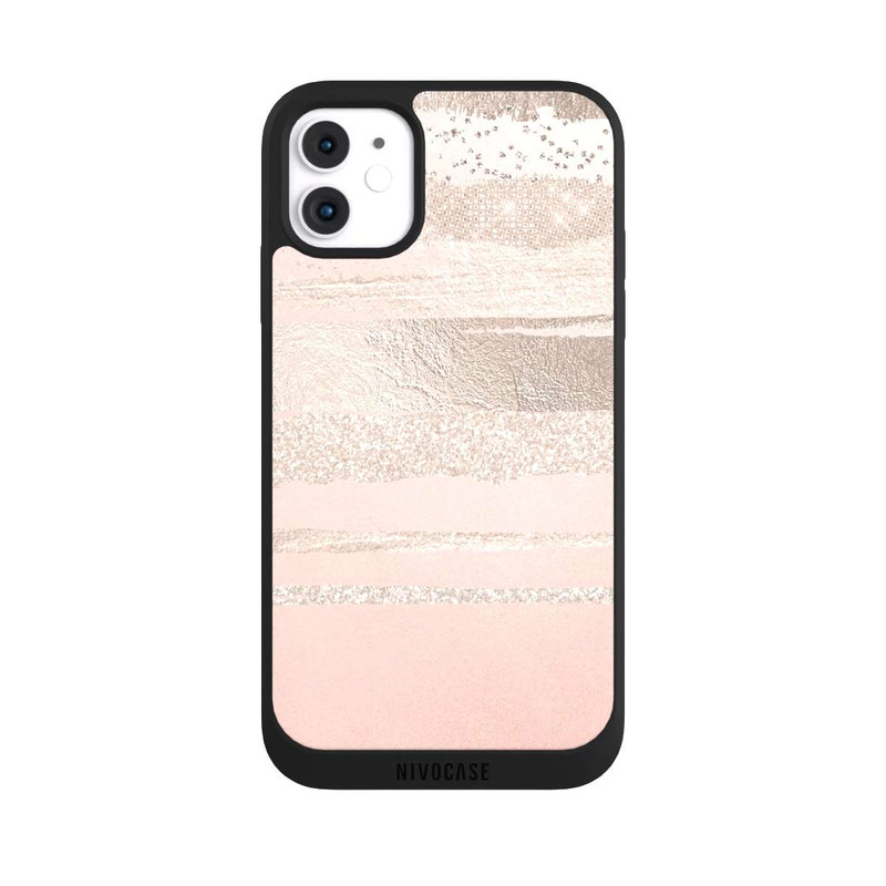 iPhone 11 NIVOpure Glitter Layers (Rosé/Silver) Glitterlook