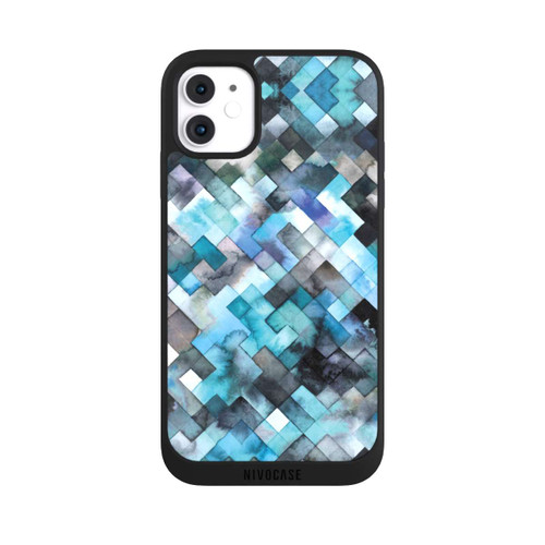 Apple iPhone 11 NIVOpure stimmungsvolles geometrisches Muster blau