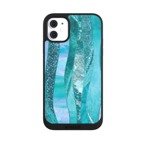 Apple iPhone 11 NIVOpure glamouröser Glitzerlook blau