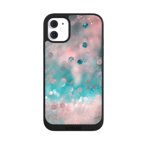 Apple iPhone 11 NIVOpure Türkis-glamouröser Glitzerlook