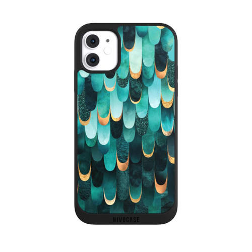 Apple iPhone 11 NIVOpure Gefiedert Türkis Golddruck