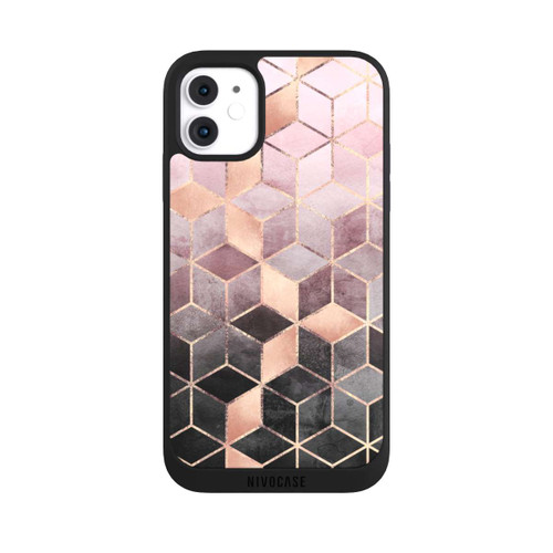 Apple iPhone 11 NIVOpure Pink-grauer Farbverlauf Würfel Druck