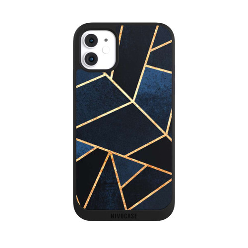 Apple iPhone 11 NIVOpure Navy Stein Golddruck