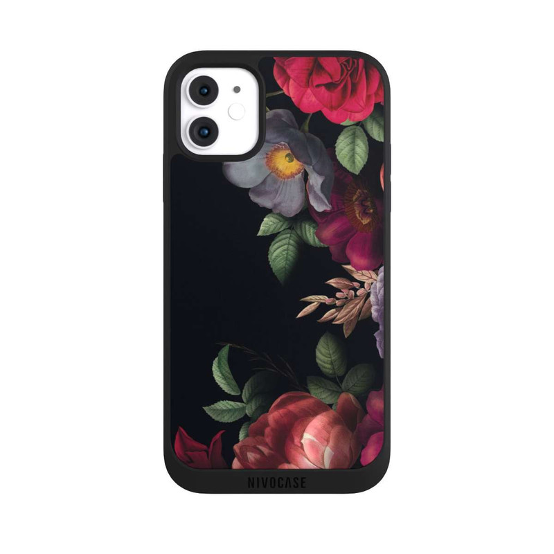 iPhone 11 NIVOpure Fleurs sur noir