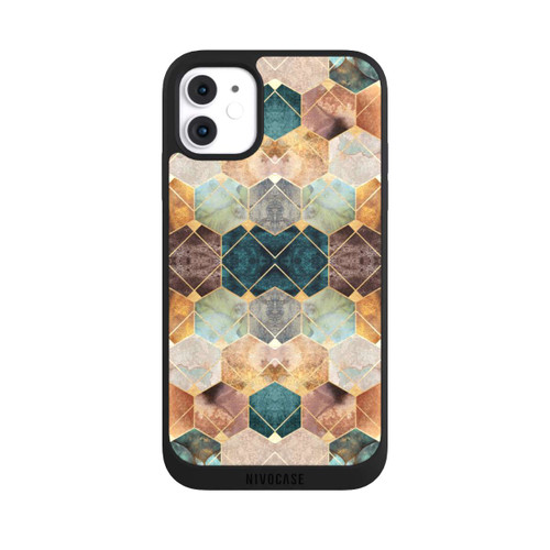 Apple iPhone 11 NIVOpure Naturfarbene Sechsecke und Diamanten