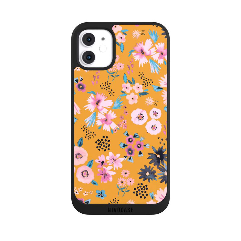 iPhone 11 NIVOpure Petites Fleurs Jaune Moutarde