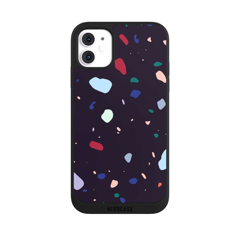 iPhone 11 NIVOpure Terrazzo arrondi foncé moderne
