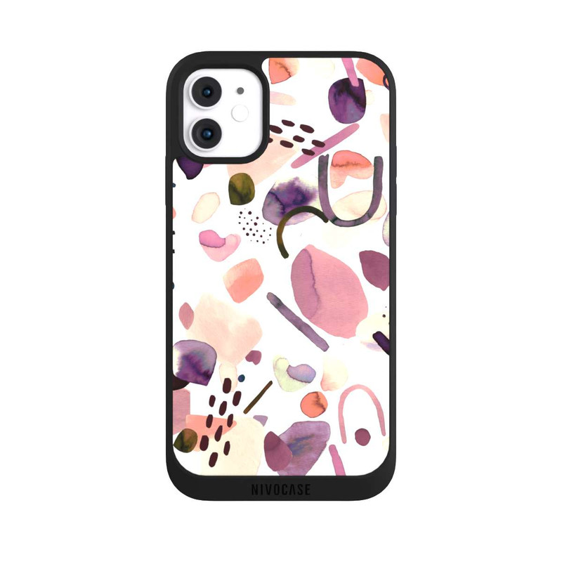 iPhone 11 NIVOpure Abstrakte Formen aquarell lila