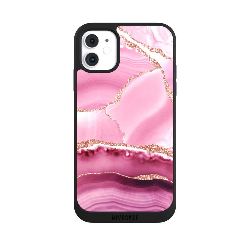 iPhone 11 NIVOpure Marbre Sirène Rose