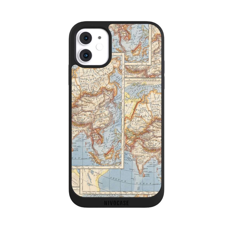 iPhone 11 NIVOpure Carte du monde vintage