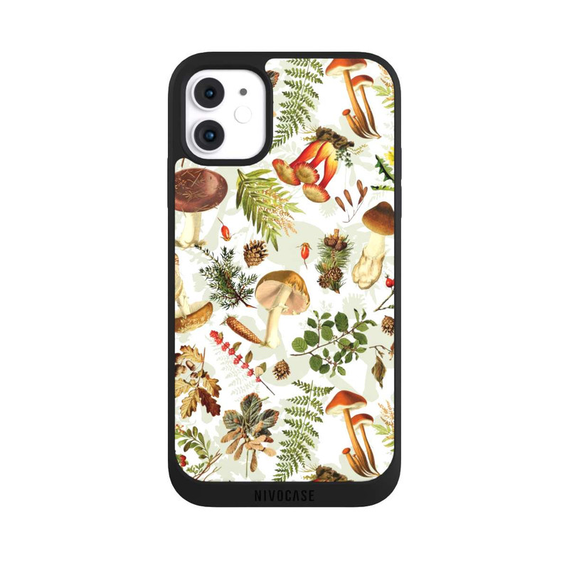 iPhone 11 NIVOpure Motif champignon blanc