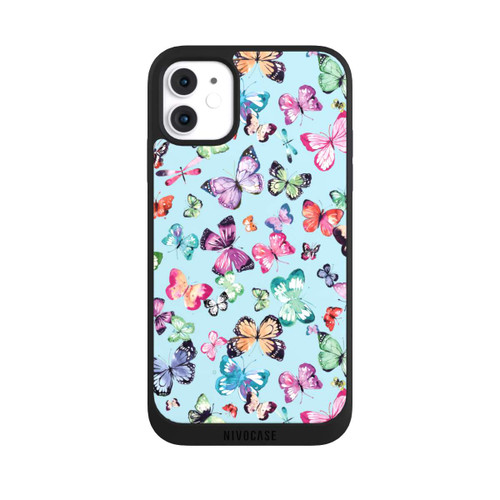 Apple iPhone 11 NIVOpure Schmetterlinge rosa orange blau