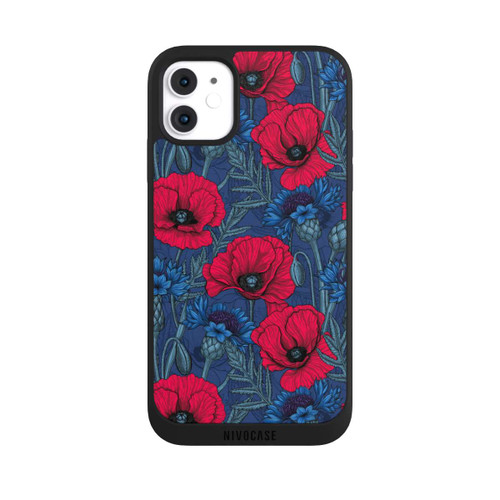 Apple iPhone 11 NIVOpure Poppies and Cornflowers on Blue