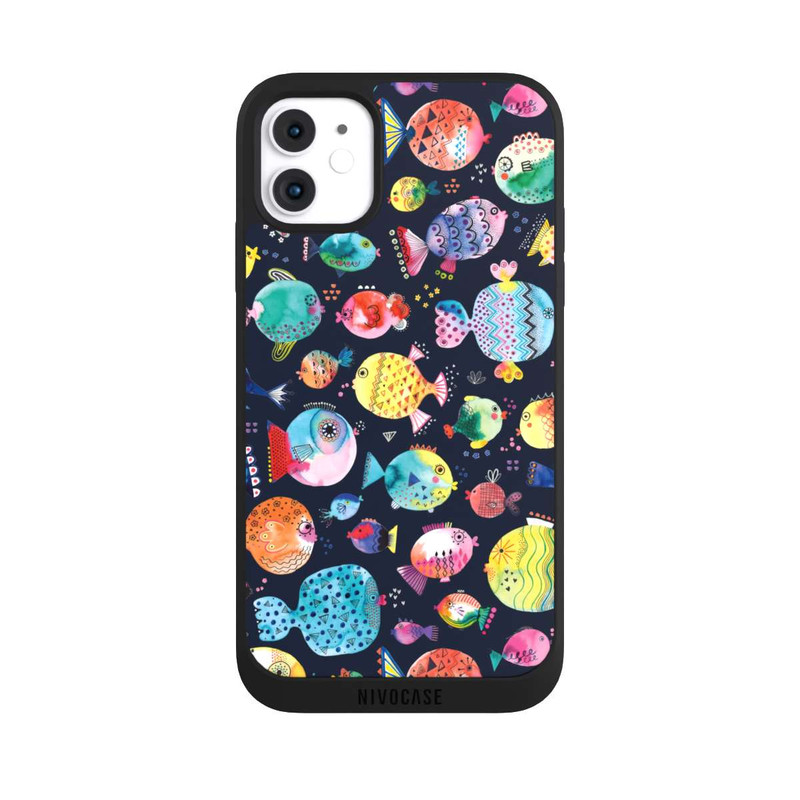 iPhone 11 NIVOpure Strandkugelfische Kinder Marineblau