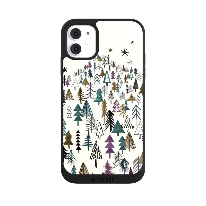 iPhone 11 NIVOpure Bergbäume Wald Lila