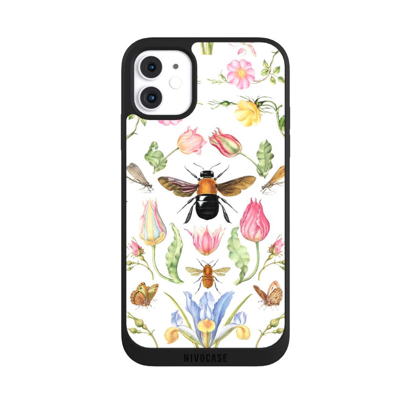 iPhone 11 NIVOpure Wildblumen mit Biene weiß