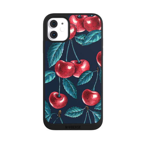Apple iPhone 11 NIVOpure Cherries Dark Pattern