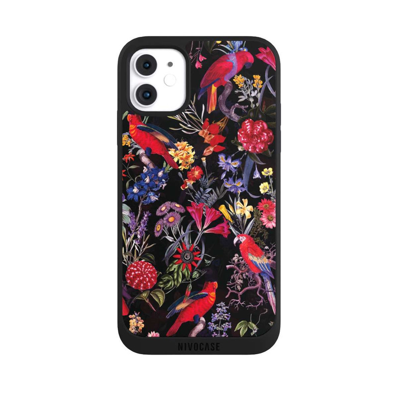 iPhone 11 NIVOpure Dark Flowers and Parrots