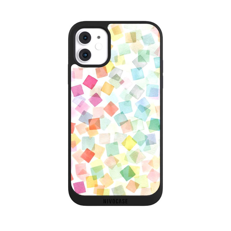 iPhone 11 NIVOpure Konfetti geometrische Plaids Regenbogen